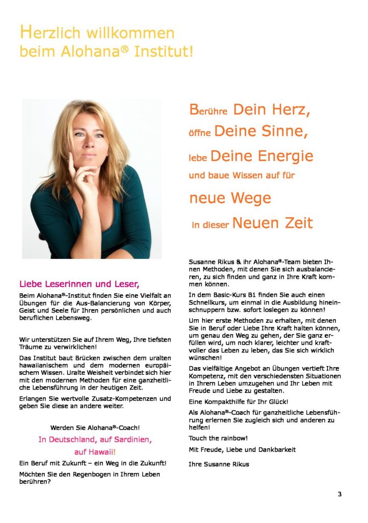 Ausbildung zum Alohana Coach