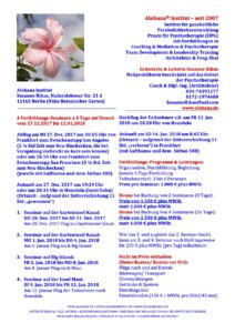 Hawaii Alohana Fortbildungs Seminare Dez. 2017 Jan. 2018 Rikus Himmelreich Stand 12.10.17